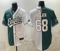Nike Philadelphia Eagles #68 Jordan Mailata Green and White Authentic Stitched baseball jersey
