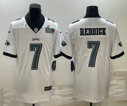 Nike Philadelphia Eagles #7 Haason Reddick White Super Bowl LVII Patch Authentic stitched NFL jersey