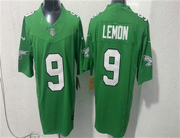 Nike Philadelphia Eagles #9 Makai Lemon Green Throwback 2026 Draft Authentic Stitched NFL Jersey