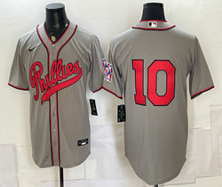Nike Philadelphia Phillies #10 Gray no name 2026 Field Of Dreams Stadium Jersey