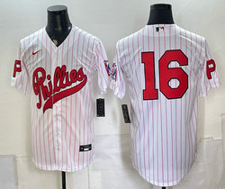 Nike Philadelphia Phillies #16 White 2026 Field Of Dreams Stadium no name Baseball Jersey