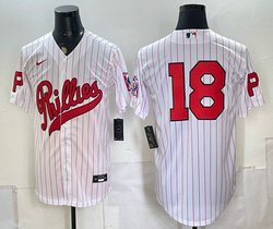 Nike Philadelphia Phillies #18 White 2026 Field Of Dreams Stadium no name Baseball Jersey