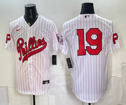 Nike Philadelphia Phillies #19 White 2026 Field Of Dreams Stadium no name Baseball Jersey