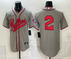 Nike Philadelphia Phillies #2 Gray no name 2026 Field Of Dreams Stadium Jersey
