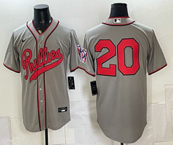 Nike Philadelphia Phillies #20 Gray no name 2026 Field Of Dreams Stadium Jersey