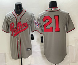 Nike Philadelphia Phillies #21 Gray no name 2026 Field Of Dreams Stadium Jersey