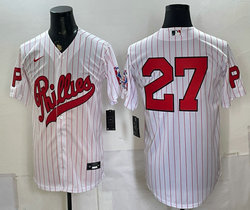 Nike Philadelphia Phillies #27 White 2026 Field Of Dreams Stadium no name Baseball Jersey