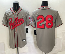 Nike Philadelphia Phillies #28 Gray no name 2026 Field Of Dreams Stadium Jersey