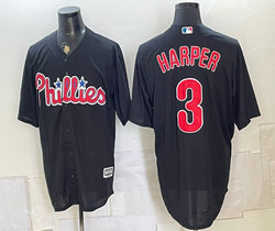 Nike Philadelphia Phillies #3 Bryce Harper Black NFL Jersey
