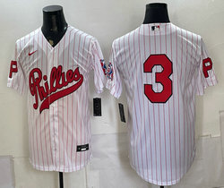 Nike Philadelphia Phillies #3 White 2026 Field Of Dreams Stadium no name Baseball Jersey