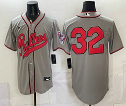 Nike Philadelphia Phillies #32 Gray no name 2026 Field Of Dreams Stadium Jersey