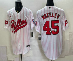 Nike Philadelphia Phillies #45 Zack Wheeler White 2026 Field Of Dreams Stadium Baseball Jersey