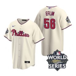 Nike Philadelphia Phillies #56 Zach Eflin 2022 World Series Cray Game Authentic Stitched MLB Jersey