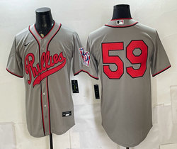 Nike Philadelphia Phillies #59 Gray no name 2026 Field Of Dreams Stadium Jersey