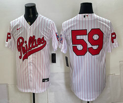 Nike Philadelphia Phillies #59 White 2026 Field Of Dreams Stadium no name Baseball Jersey