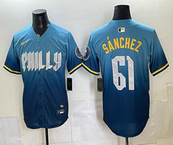 Nike Philadelphia Phillies #61 Jhoan Duran Blue 2024 City Stitched Jersey