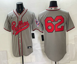 Nike Philadelphia Phillies #62 Gray no name 2026 Field Of Dreams Stadium Jersey