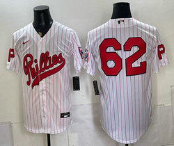 Nike Philadelphia Phillies #62 White 2026 Field Of Dreams Stadium no name Baseball Jersey