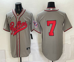 Nike Philadelphia Phillies #7 Gray no name 2026 Field Of Dreams Stadium Jersey