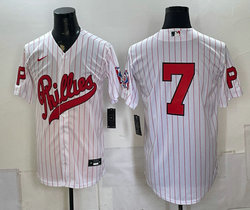 Nike Philadelphia Phillies #7 White 2026 Field Of Dreams Stadium no name Baseball Jersey