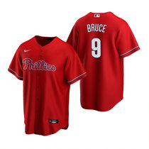 Nike Philadelphia Phillies #9 Jay Bruce Red Game Authentic Stitched MLB Jersey