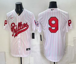 Nike Philadelphia Phillies #9 White 2026 Field Of Dreams Stadium no name Baseball Jersey