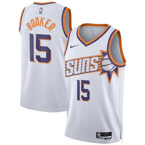 Nike Phoenix Suns #15 Devin Booker White 2026 Association Edition Stitched Basketball Jersey