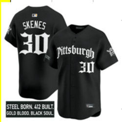 Nike Pittsburgh Pirates #30 Paul Skenes Black 5(V) Joint MLB Jersey