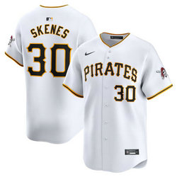 Nike Pittsburgh Pirates #30 Paul Skenes White #30 Front Game Authentic Stitched MLB Jersey