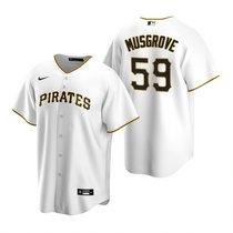 Nike Pittsburgh Pirates #59 Joe Musgrove White Game Authentic Stitched MLB Jersey