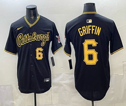 Nike Pittsburgh Pirates #6 Konnor Griffin Black Authentic stitched MLB jersey