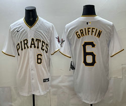 Nike Pittsburgh Pirates #6 Konnor Griffin White Authentic stitched MLB jersey