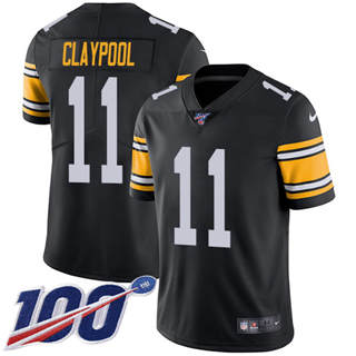 Nike Pittsburgh Steelers #11 Chase Claypool 100th Season New Black Vapor Untouchable Authentic Stitched NFL Jersey