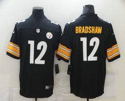 Nike Pittsburgh Steelers #12 Terry Bradshaw Black Team Color Vapor Untouchable Authentic stitched NFL jersey
