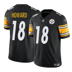 Nike Pittsburgh Steelers #18 Will Howard Black 2025 Draft Authentic Stitched NFL Jersey