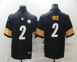 Nike Pittsburgh Steelers #2 Michael Vick Black Vapor Untouchable Authentic Stitched NFL Jersey