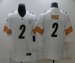 Nike Pittsburgh Steelers #2 Michael Vick White Vapor Untouchable Authentic Stitched NFL Jersey