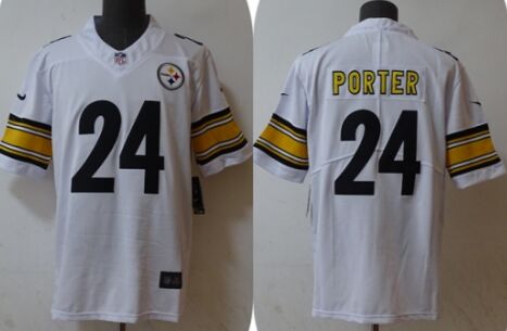 Nike Pittsburgh Steelers #24 Joey Porter White Vapor Untouchable Authentic Stitched NFL Jersey