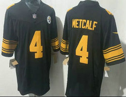 Nike Pittsburgh Steelers #4 DK Metcalf Black Gold Name Vapor Untouchable NFL Jersey