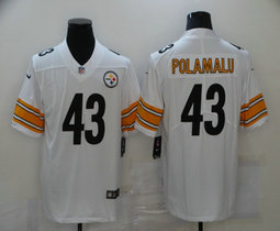 Nike Pittsburgh Steelers #43 Troy Polamalu White Vapor Untouchable Limited Authentic Stitched NFL Jersey