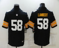 Nike Pittsburgh Steelers #58 Jack Lambert Black New Vapor Untouchable Limited Authentic Stitched NFL Jersey