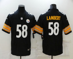 Nike Pittsburgh Steelers #58 Jack Lambert Black Vapor Untouchable Limited Authentic Stitched NFL Jersey