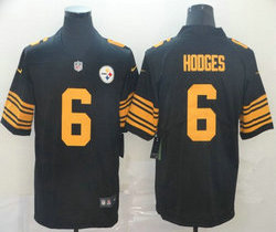 Nike Pittsburgh Steelers #6 Devlin Hodges Black Rush Authentic Stitched NFL Jersey