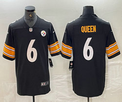 Nike Pittsburgh Steelers #6 Patrick Queen Black Vapor Untouchable Authentic Stitched NFL Jersey