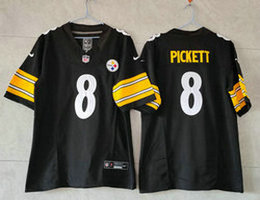 Nike Pittsburgh Steelers #8 Kenny Pickett Black 2023 F.U.S.E.Authentic Stitched NFL Jersey
