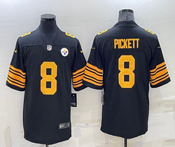 Nike Pittsburgh Steelers #8 Kenny Pickett Black Rush Authentic Stitched NFL Jersey