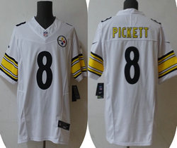 Nike Pittsburgh Steelers #8 Kenny Pickett White 2023 F.U.S.E.Authentic Stitched NFL Jersey