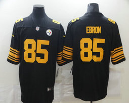 Nike Pittsburgh Steelers #85 Eric Ebron Black Rush Authentic Stitched NFL Jersey