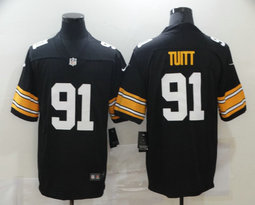 Nike Pittsburgh Steelers #91 Stephon Tuitt Black New Vapor Untouchable Limited Authentic Stitched NFL Jersey