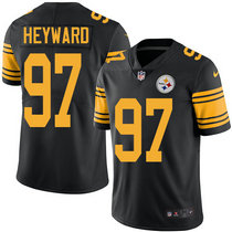 Nike Pittsburgh Steelers #97 Cameron Heyward Black Color Rush Authentic Stitched NFL Jersey